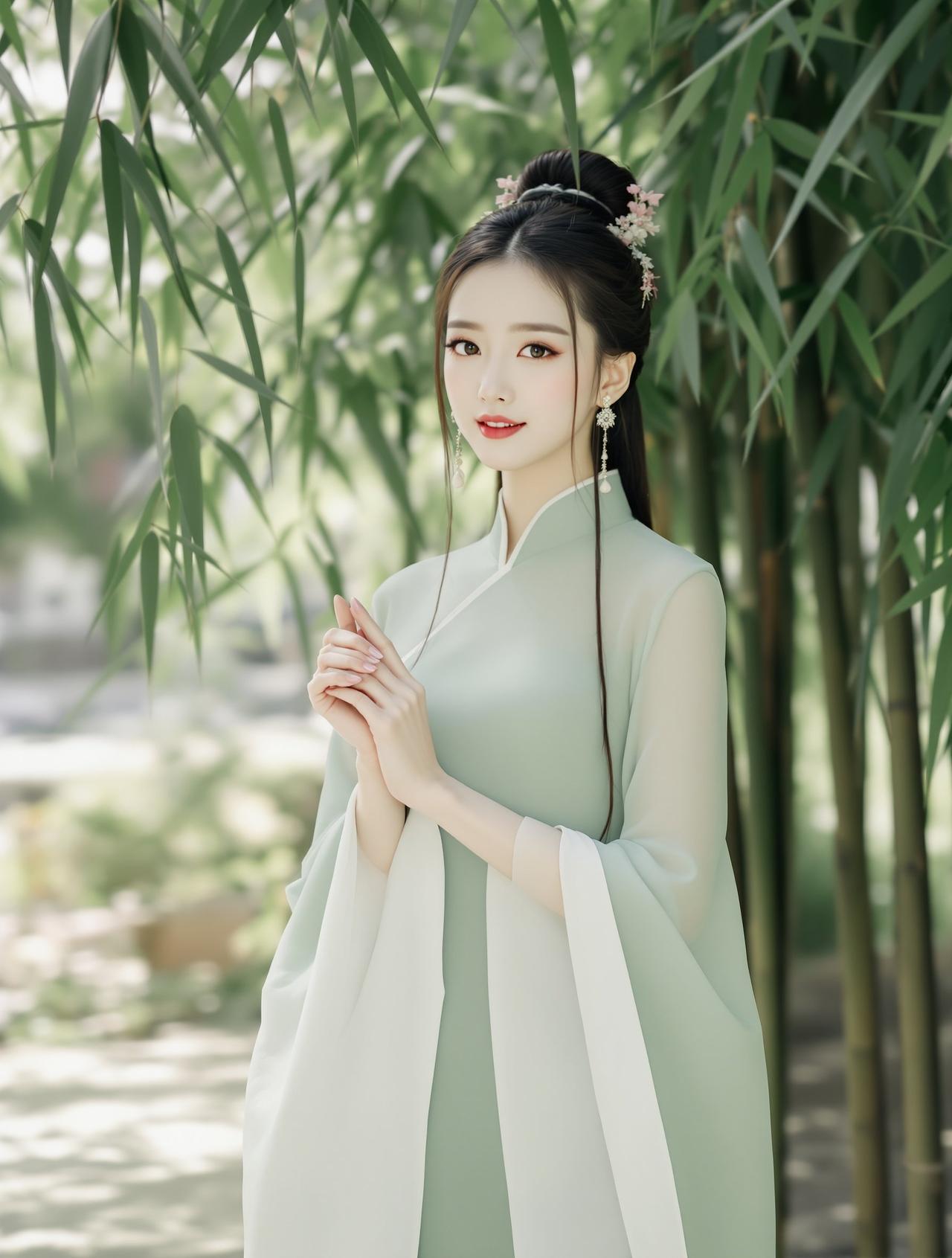 二次元色图 - 宋风雅韵·青瓷素衣 - 汉服 - 高质量摄影作品